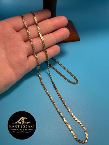 9ct gold link chain - s,