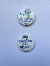 2 x Snoopy Pin Badge Vintage