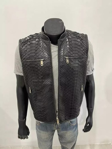 Dragon python black leather - python,