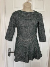 Zara M Skater Tweed Dress 3/4