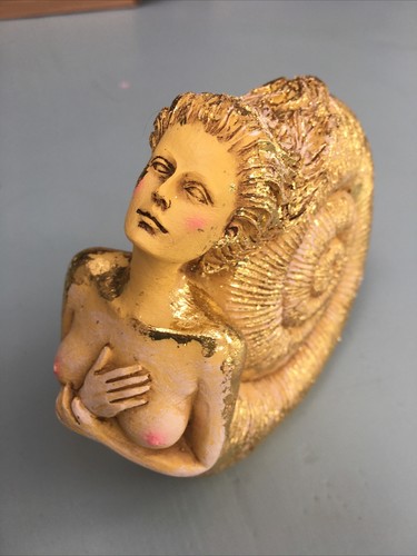 Gold leaf ammonite mermaid - gold,