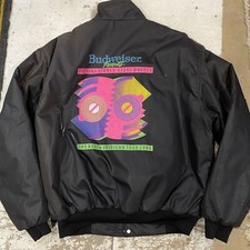 Vintage 1989 The Rolling Stones Budweiser Presents Tour Jacket LARGE