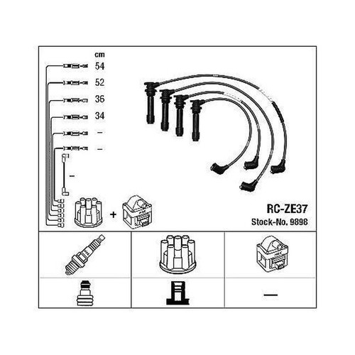 Ignition cable kit - ignition, 9898