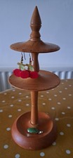 Wooden Earring Stand Jewellery Holder Hand Turned 26cm Tall