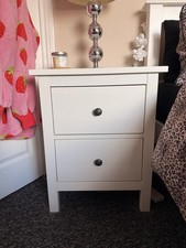 2 x White Bedside Table IKEA