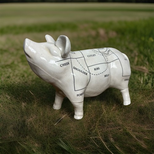 Ceramic pig ornament - ceramic,