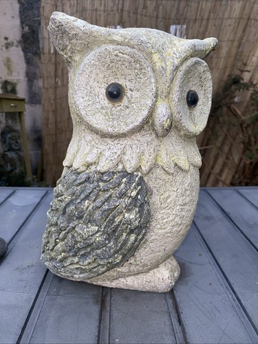 Stone plaster garden - stone/plaster, owl