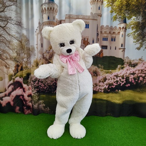 White teddy bear - white,