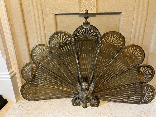 Vintage antique peacock - , fan