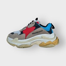 Authentic Balenciaga Triple S Shoes Lego Brown, Blue and Red Sneakers size 35EU