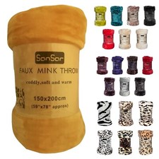 Faux fur mink throw - fur, blanket