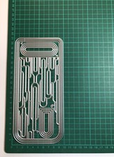 Large 12pcs Decorative Linear Slimline Card Shape Die Set - 20.6 X 9.6cm