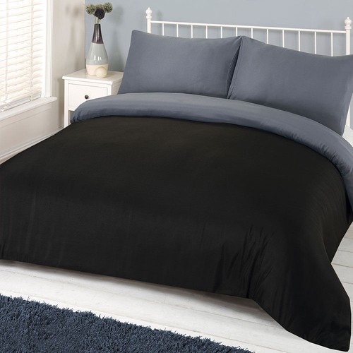 Brentfords plain black duvet - brentfords,