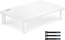 Monitor Stand Riser, Bontec Computer Monitor with Mesh Platform METAL WHITE