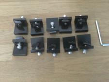 10 X SOLAR PANEL HOOKED SIDE FIXING BRACKETS