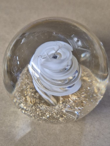 Glass paperweight with swirl - glass,