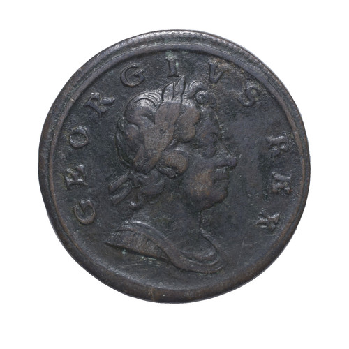 1718 great britain halfpenny - 1718,