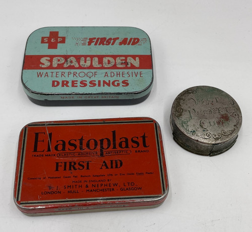 Vintage tin boxes - tin, elastoplast