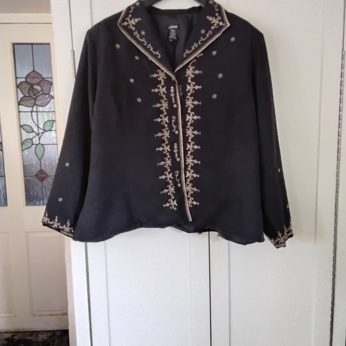 Black and gold embroidered - and,