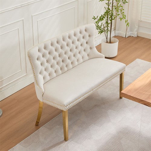 Seat velvet dining loveseat - 2-seat,