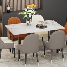 Classic Dining Table Modern Marble Table Top Kitchen Restaurant Home Furniture