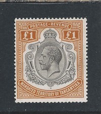 TANGANYIKA 1927-31 £1 BROWN-ORANGE LIGHTLY MOUNTED MINT SG 107 CAT £275