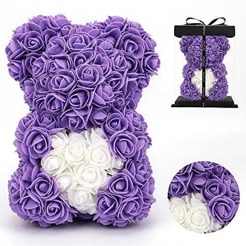 Artificial rose teddy bear - artificial,