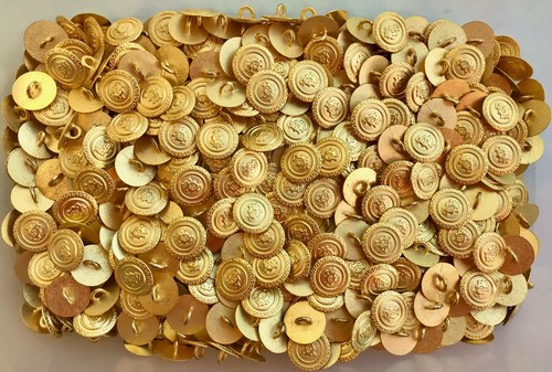 Buttons 15mm 24l gold - 24l, metal