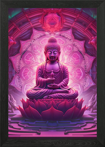 Spiritual buddha statue framed - spiritual,