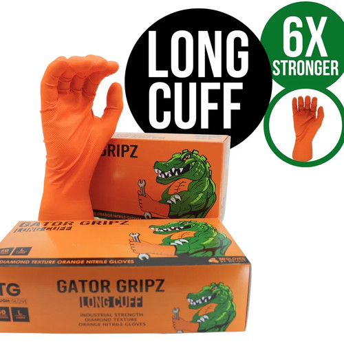 Gator gripz long cuff nitrile - long,