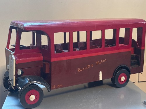 Vintage hand made wooden bus - vintage,