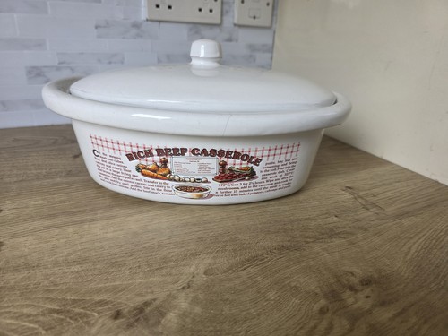 Vintage ceramic casserole dish - vintage,