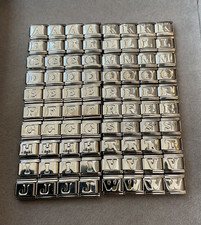 Alphabet Letter Italian Charm Link 9mm Silver Fits Nomination Bracelet