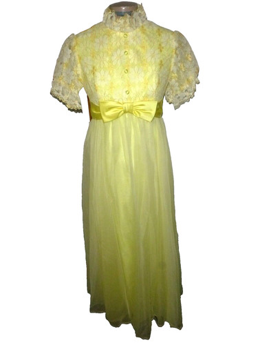 Vintage s yellow prom - 60's-70's,