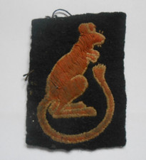 7th Armoured  Division  Worn  cloth formation sign Desert rat    unit patch  B
