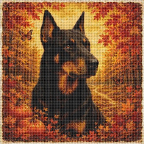 Beauceron puppy dog autumn - dog, in