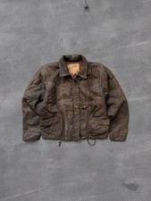 Brown Vintage Contrast Stitch Fireman Jacket
