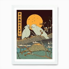 Japanese Cockatoos Art Print