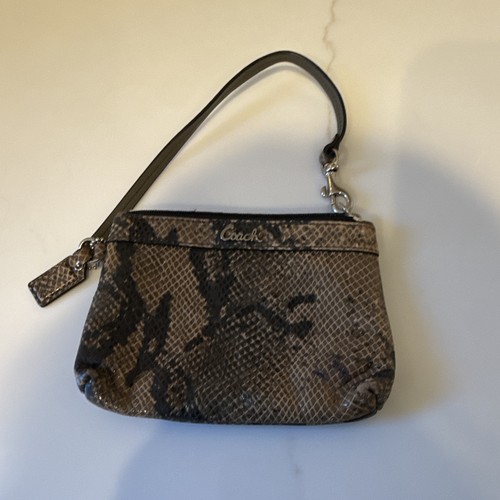 Coach brown black snake print - coach, brown/black