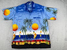 Happy Bay Shirt Men Large Blue
