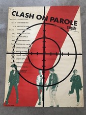 THE CLASH ON PAROLE TOUR POSTER - OFFICIAL RELEASE FLY-BY-NIGHT DESIGNS ORIGINAL