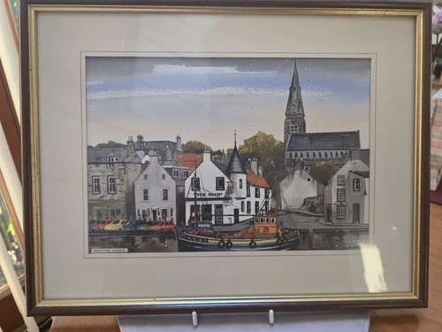 Vintage framed watercolour - vintage,