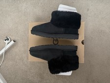 UGG Classic Mini Fluff Women's Suede Ankle Boots UK 6/ EU 39