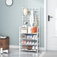 Coat Hat Stand 8 Hooks Metal