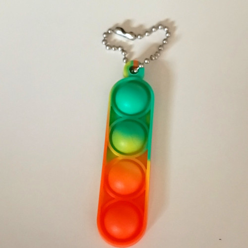 Silicone rainbow pop fidget - silicone,