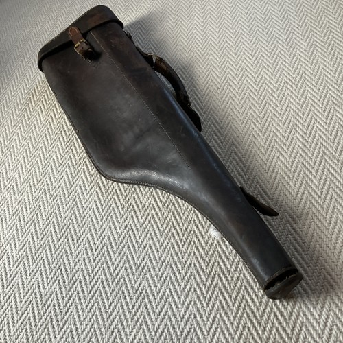 Vintage leather gun case leg - leather,