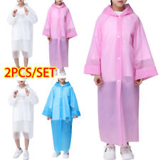 2PCS Child Kid Hooded Rainsuit