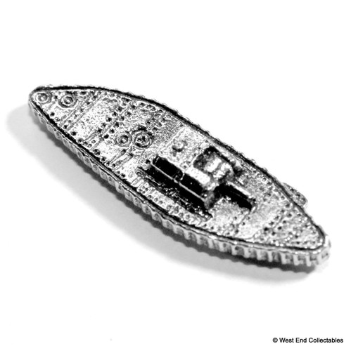 Mark tank pewter pin brooch - 1,
