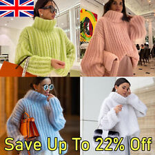 Women Chunky Knitted High Polo