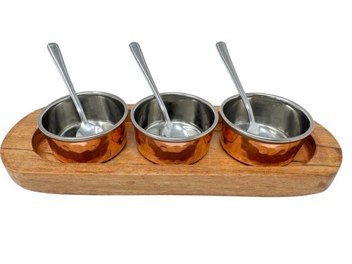 Copper serving dishes tray - copper,